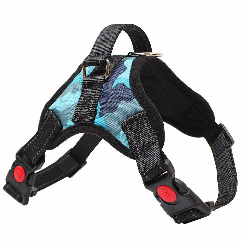 Coleiras, Guias e Peitorais - Peitoral / Colete Peitoral ajustável para cães - Cinto de arnês refletivo de sela Oxford código: 0032