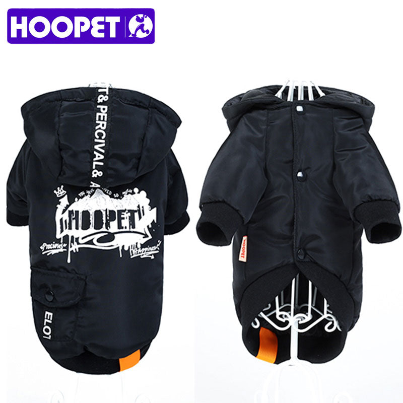 Roupas - Frio / Jaqueta de algodão Casaquinho com capuz e botões - HOOPET código: 0045